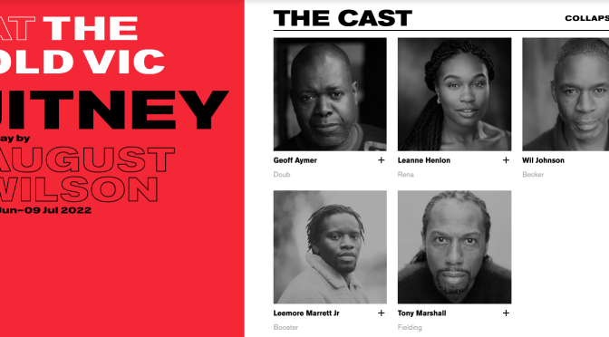 Theatre: Jitney by August Wilson